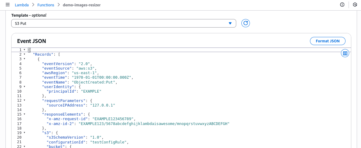 Konfigurasi Test Event